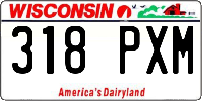 WI license plate 318PXM