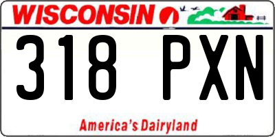 WI license plate 318PXN
