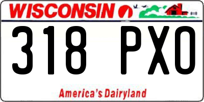 WI license plate 318PXO