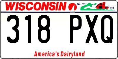 WI license plate 318PXQ