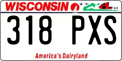 WI license plate 318PXS