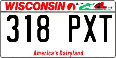 WI license plate 318PXT