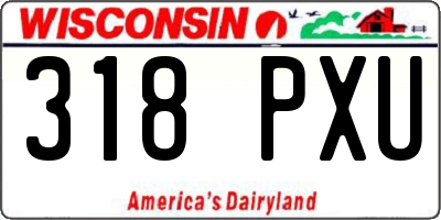 WI license plate 318PXU