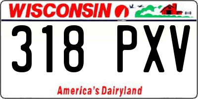 WI license plate 318PXV