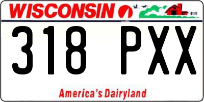 WI license plate 318PXX
