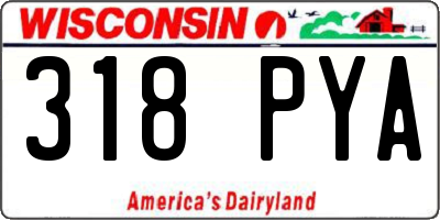 WI license plate 318PYA