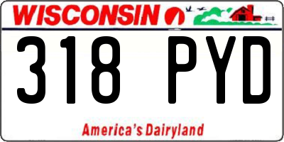 WI license plate 318PYD