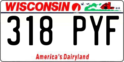 WI license plate 318PYF