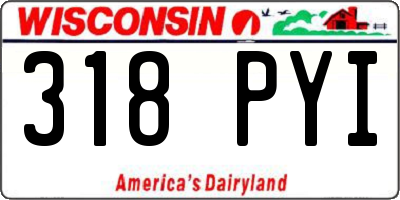 WI license plate 318PYI