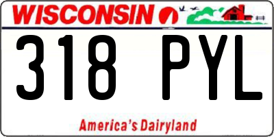 WI license plate 318PYL