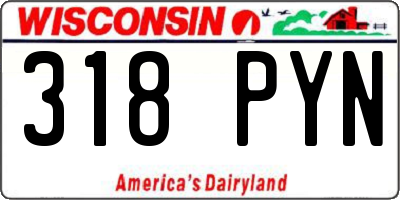 WI license plate 318PYN