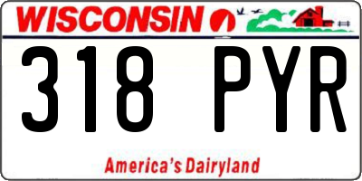WI license plate 318PYR