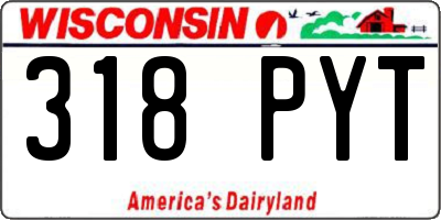 WI license plate 318PYT