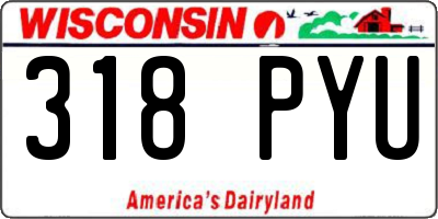 WI license plate 318PYU