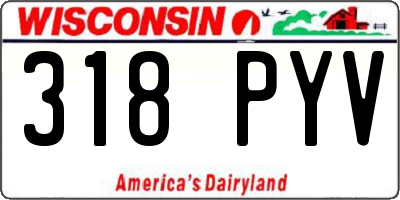 WI license plate 318PYV