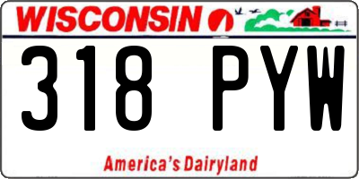 WI license plate 318PYW