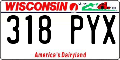 WI license plate 318PYX