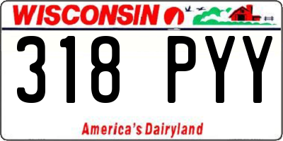 WI license plate 318PYY