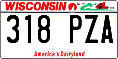 WI license plate 318PZA