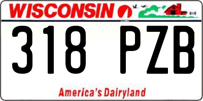 WI license plate 318PZB