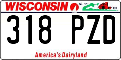 WI license plate 318PZD