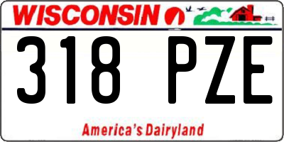 WI license plate 318PZE