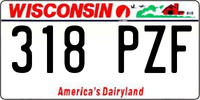 WI license plate 318PZF