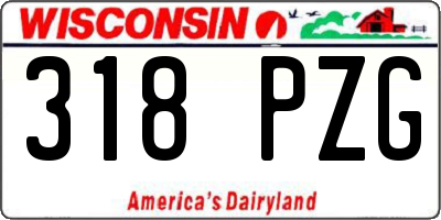 WI license plate 318PZG