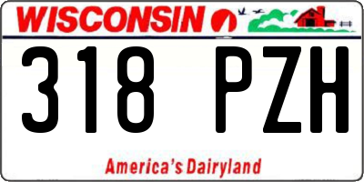 WI license plate 318PZH