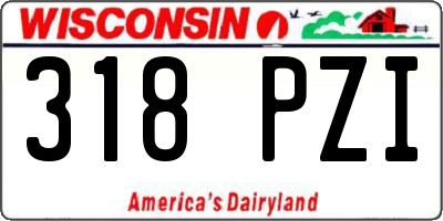 WI license plate 318PZI