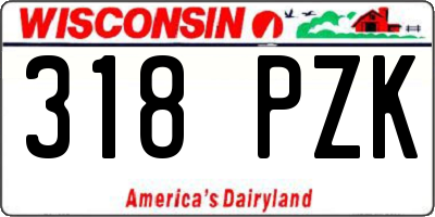 WI license plate 318PZK