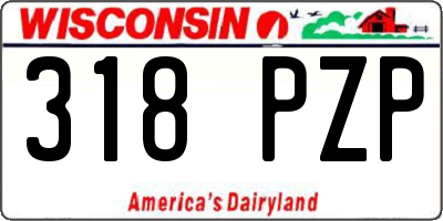 WI license plate 318PZP
