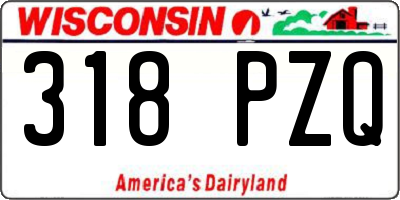 WI license plate 318PZQ