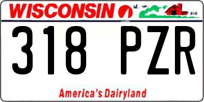 WI license plate 318PZR