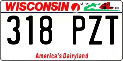 WI license plate 318PZT