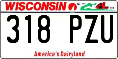 WI license plate 318PZU