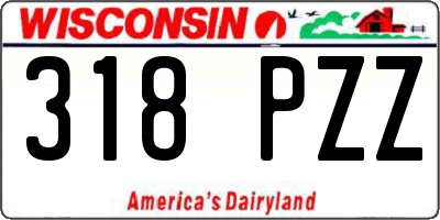 WI license plate 318PZZ