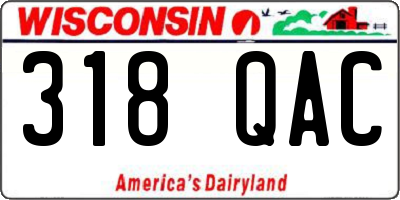 WI license plate 318QAC