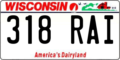 WI license plate 318RAI