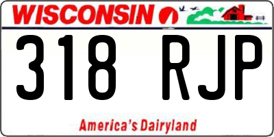 WI license plate 318RJP