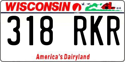 WI license plate 318RKR
