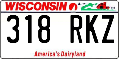 WI license plate 318RKZ