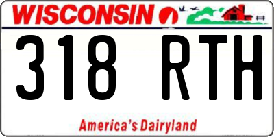 WI license plate 318RTH