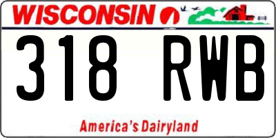 WI license plate 318RWB