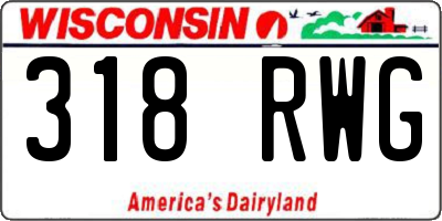 WI license plate 318RWG