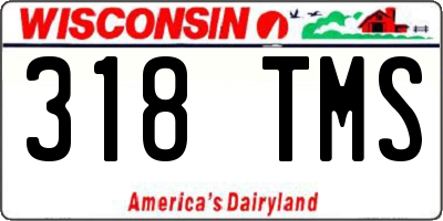 WI license plate 318TMS