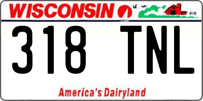 WI license plate 318TNL