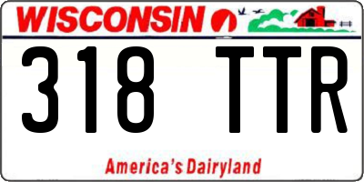 WI license plate 318TTR