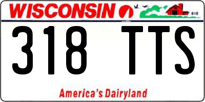 WI license plate 318TTS