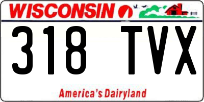 WI license plate 318TVX